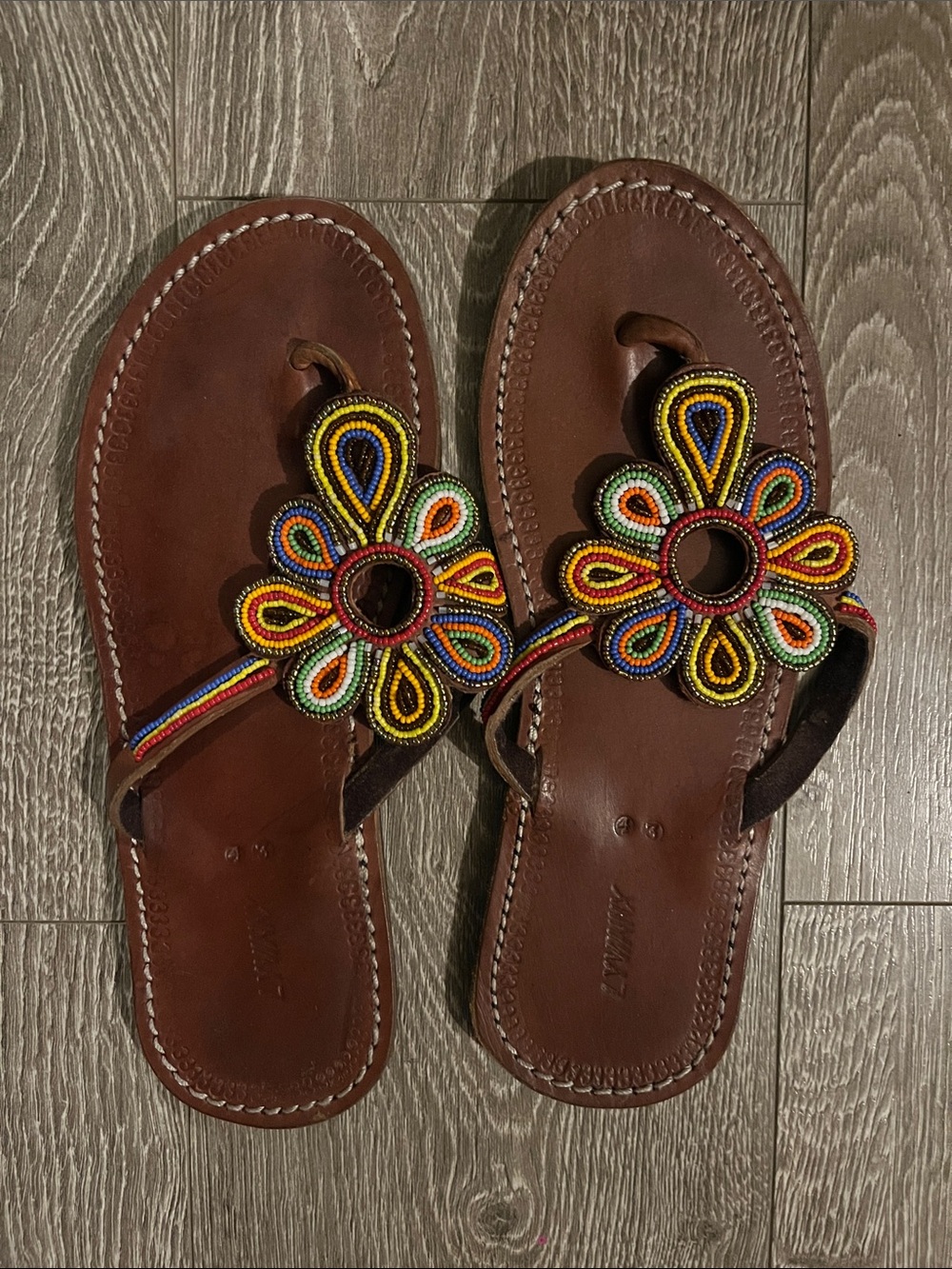 Authentic Masai Craft Handmade African Beaded Sandals